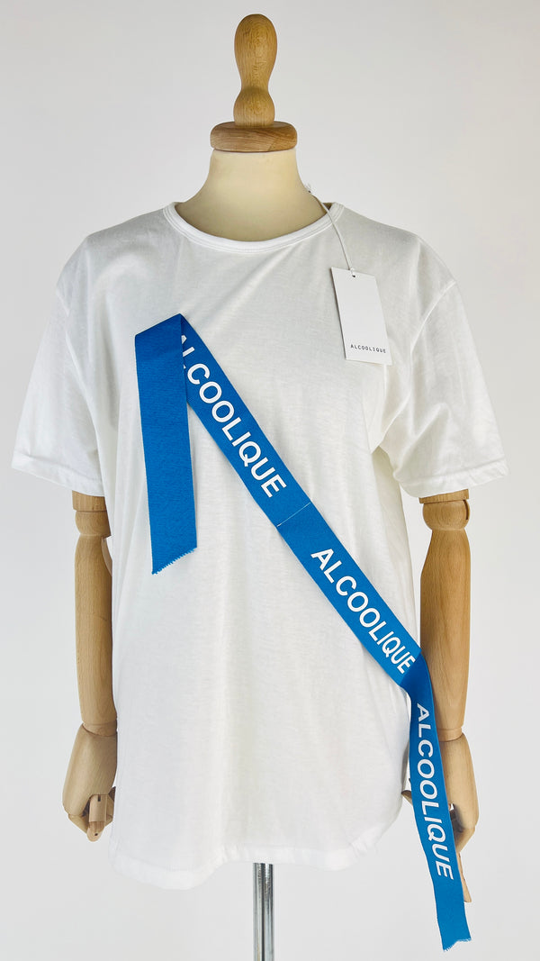T-shirt fascia applicata con cartellino