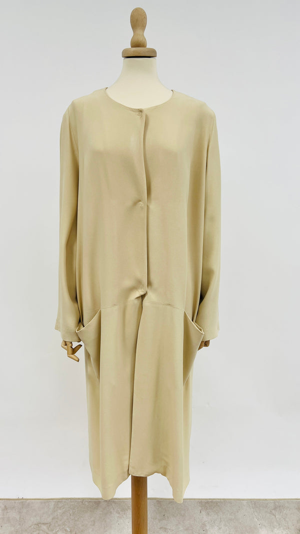 Soprabito beige girocollo