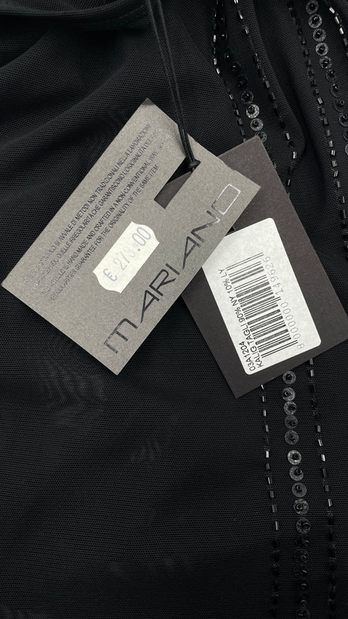 Abito lungo nero con cartellino