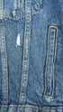 Giacca denim logo strass