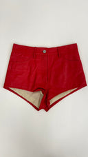 Shorts in pelle rossi REMain