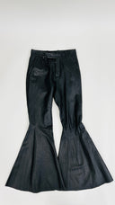 Pantalone a zampa in pelle MANOKHI