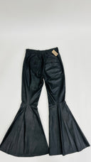 Pantalone a zampa in pelle MANOKHI