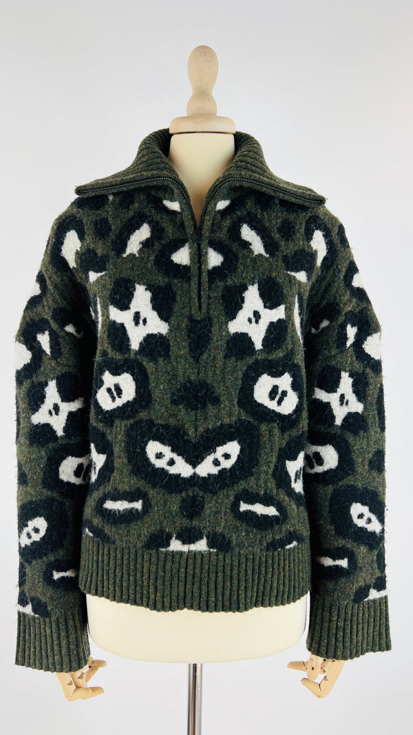Maglione oversized zip
