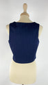 Gilet gessato blu