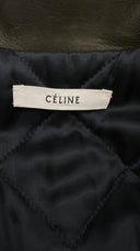 Biker in pelle verde Celine