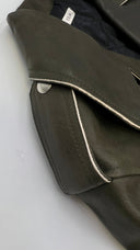 Biker in pelle verde Celine