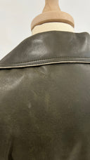 Biker in pelle verde Celine