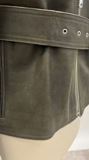 Biker in pelle verde Celine