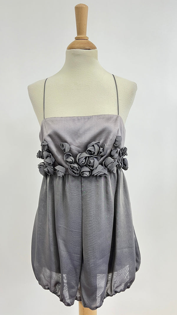 Top con rose chiffon