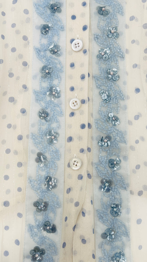 Camicia pois e ricamo