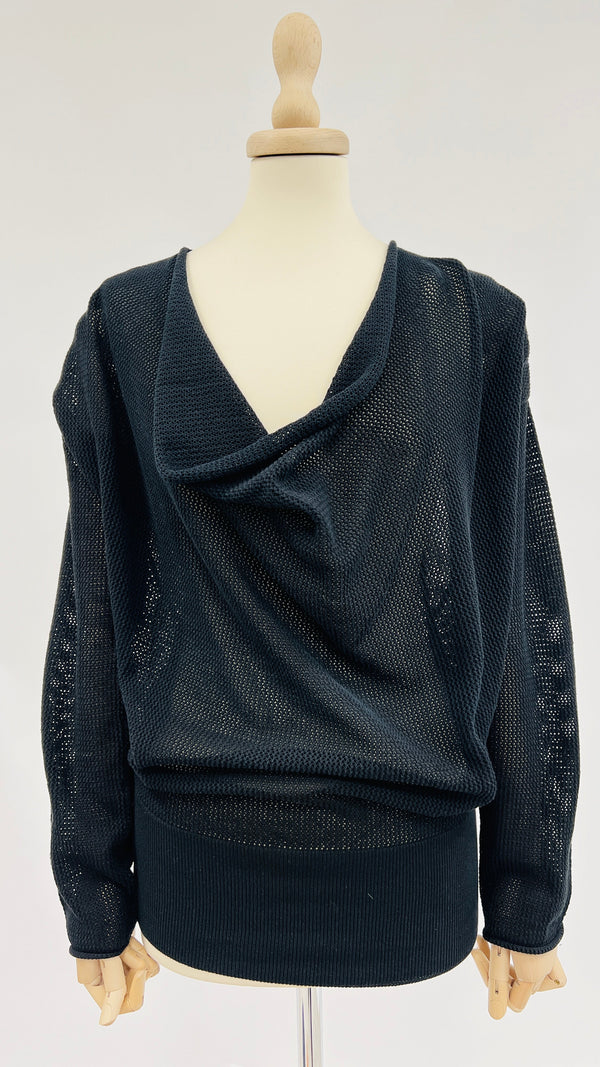 Top nero in cotone