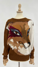 Maglia vintage con volpe Krizia maglia