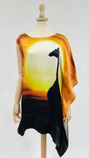 Abito asimmetrico con giraffa Just Cavalli