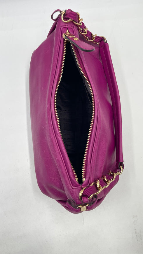 Borsa in pelle fuchsia