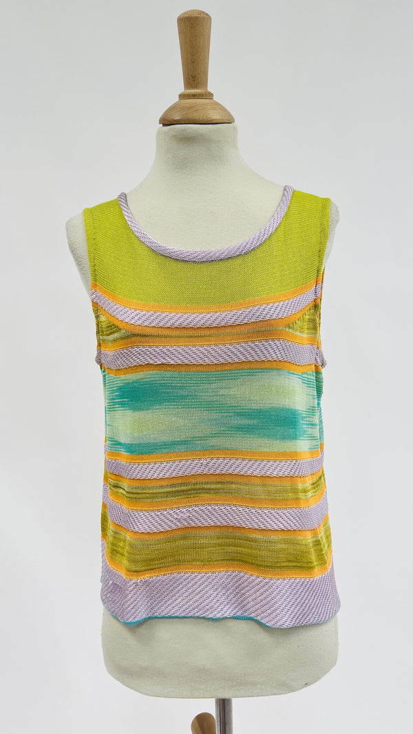 Canotta in maglia fiammata