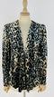 Cardigan velluto satin animalier