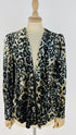 Cardigan velluto satin animalier