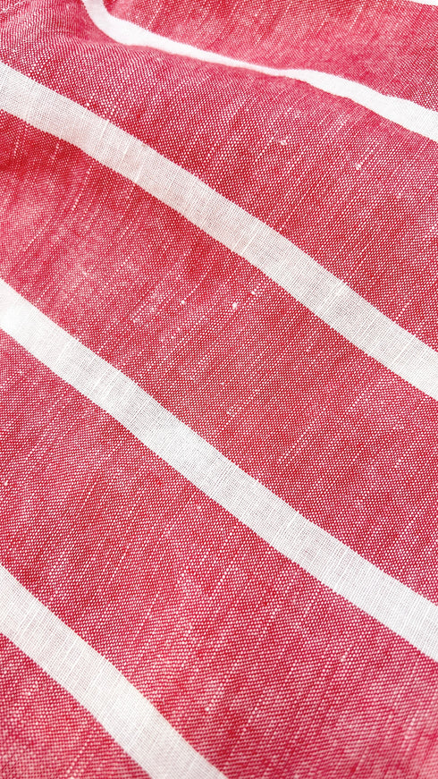 Camicia a righe lino-cotone