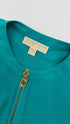 Blusa smanicata con dettagli dorati