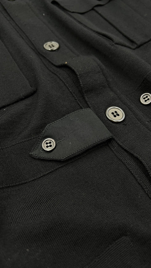 Cardigan cotone nero