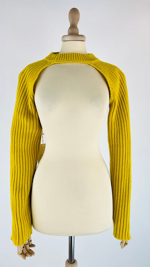 Coprispalle in maglia con cartellino