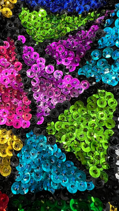 Top paillettes multicolor