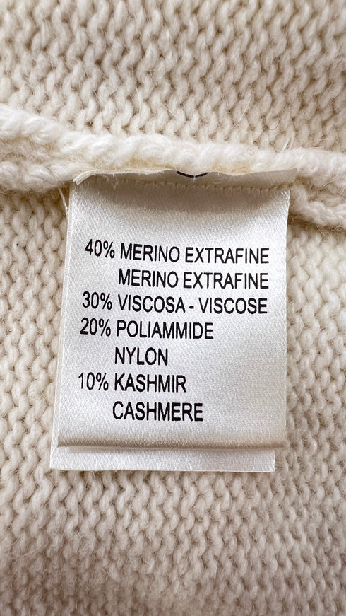 Maxi gilet color panna