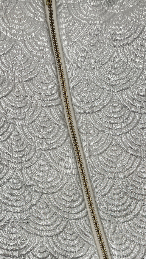 Giacca tessuto argentato