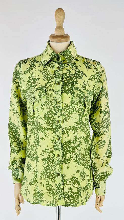 Camicia leggera fantasia alberi