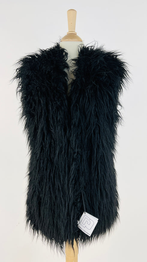 Gilet faux fur con cartellino