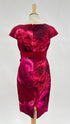 Abito corto con rose stampate