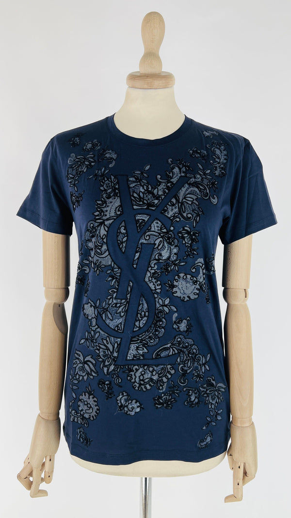 T-shirt blu navy dévoré S/S 2012