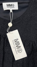 Abito corto lurex e cartellino MM6
