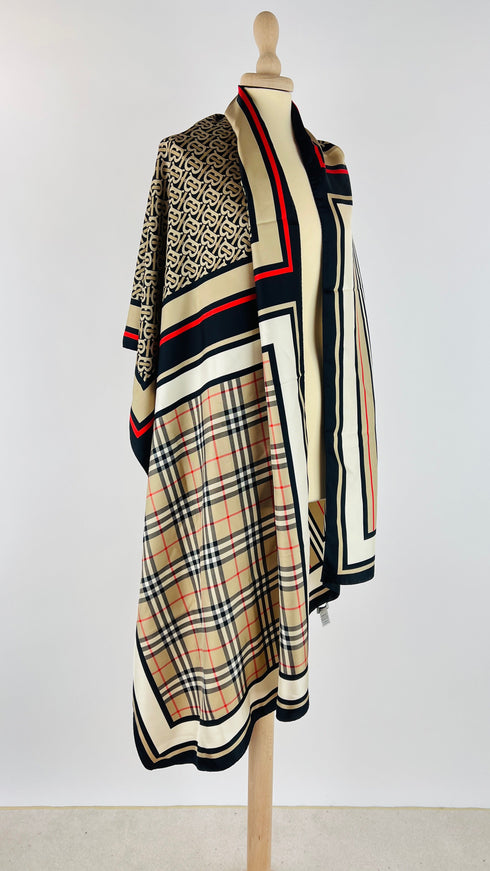 Sciarpa seta tartan