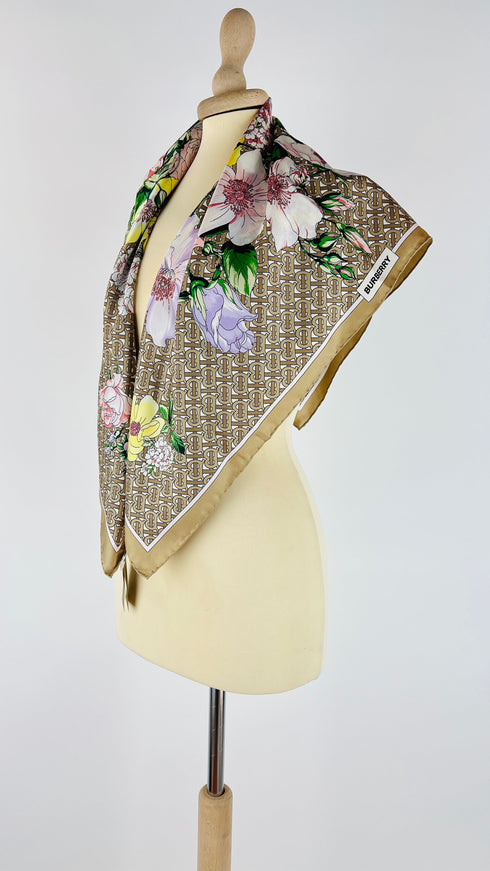 Foulard monogram e fiori