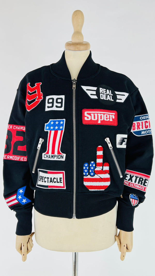 Bomber leggero con patches