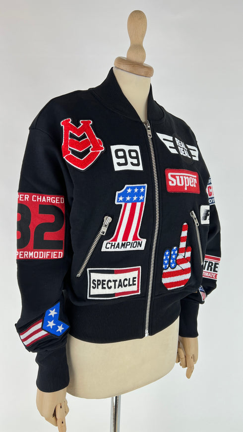 Bomber leggero con patches