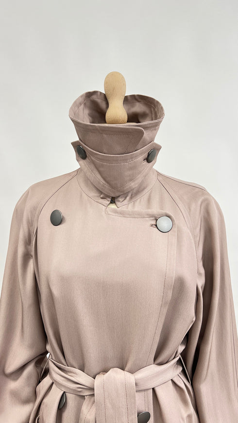 Trench lungo cipria