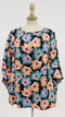 Top floreale con cartellino