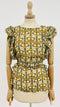 Blusa stampata con cartellino