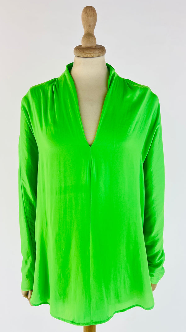 Blusa scollo V verde