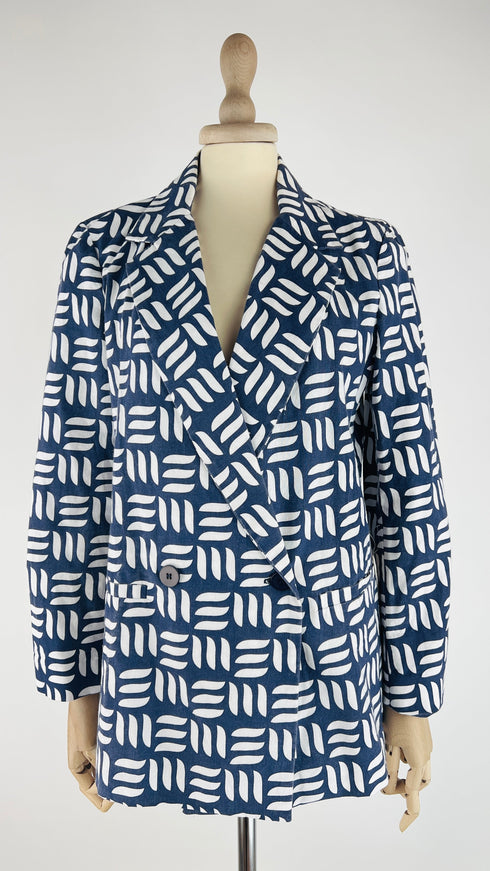Blazer in cotone stampato