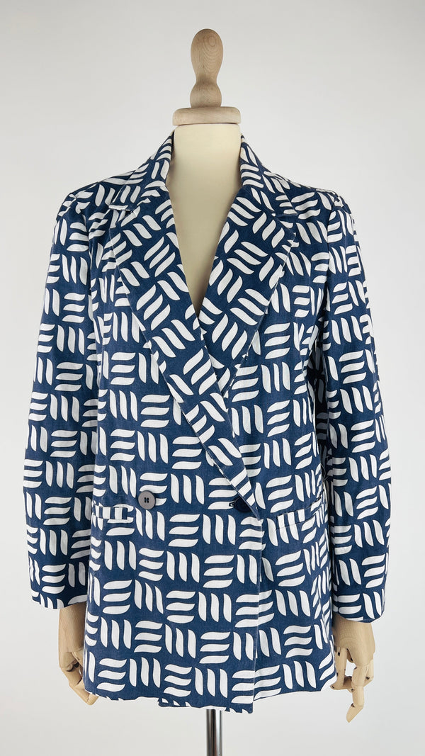 Blazer in cotone stampato