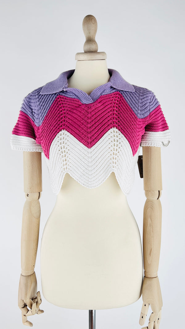 Polo cropped zig-zag