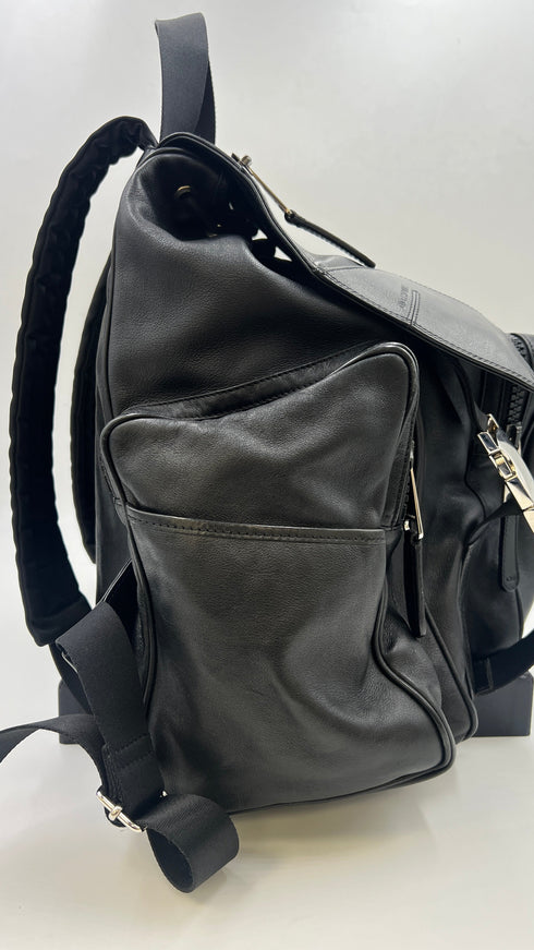 Zaino in pelle nera