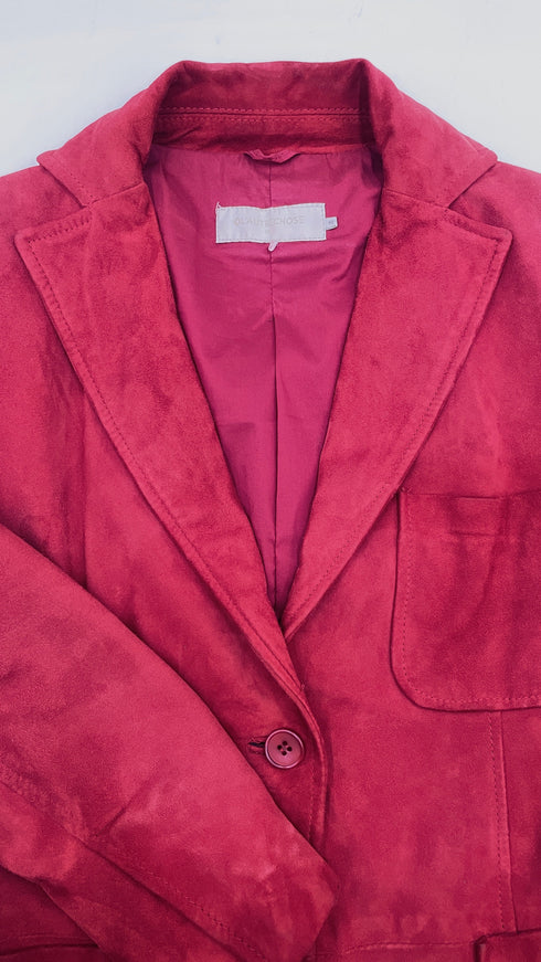 Blazer in suede rosso