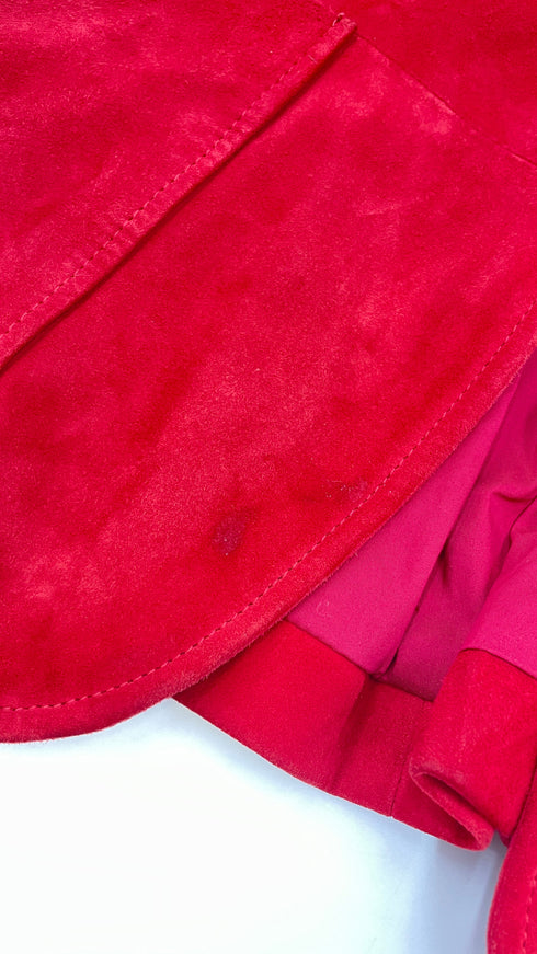 Blazer in suede rosso