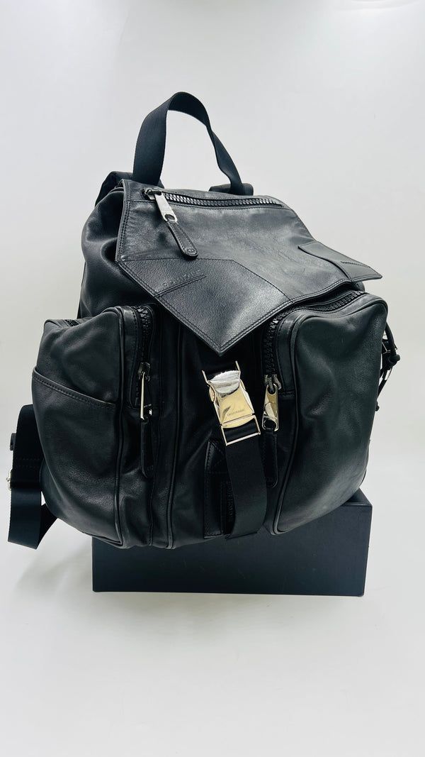 Zaino in pelle nera