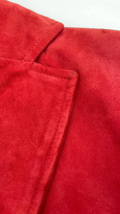 Blazer in suede rosso